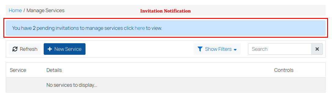 Pending-invitation notification